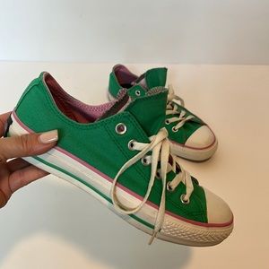Converse Green and Pink Women's Sneakers